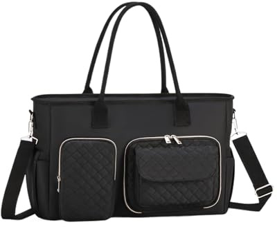 Generisch Mittagstasche Für Damen - 2 In 1 Wasserdichte Handtasche | Mehrfachtasche Laptoptasche,Für Wasserflasche Snacks Dokumente Regenschirm Büro Universität Reisen Alltag Outdoor