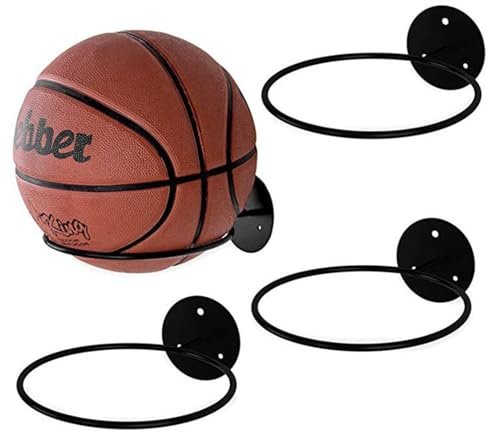 LIXSAZSE Wall Mounted Ball Storage Rack Versatile Stylish Appearance Durable Structure Space Saving Placing Household Ball Racks