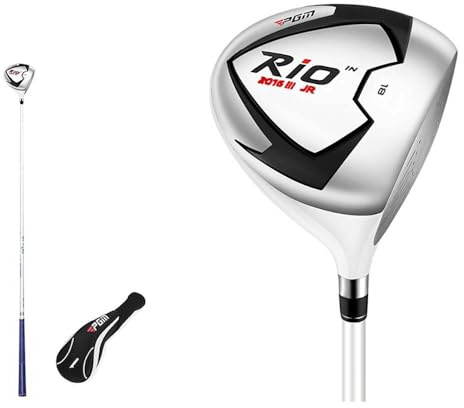 Golf Clubs Kids Large Volume #1 Wood Golf Drivers Carbon Shaft Right Hand Junior Boys Girls Golf Club Wood with Headcover (Black,Age 9-12)