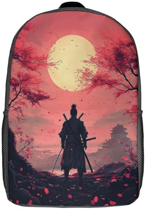kaiyun Samurai-Krieger Rucksäcke Für ErwachsenerTraditionelle japanische Kunst Jugendschultaschen Modeaccessoires Kinderrucksäcke Schultaschen 17inch