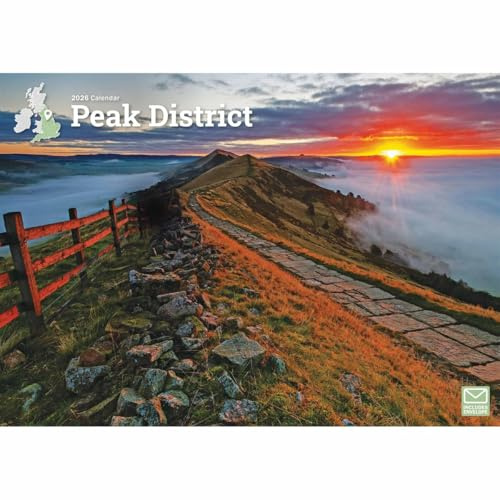 Peak District A4 Calendar 2026, Wall Calendars, Month To View, Travel, Gift