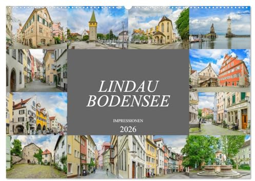 Lindau Bodensee Impressionen (Wandkalender 2026 DIN A2 quer), CALVENDO Monatskalender: Erleben Sie einen Spaziergang durch das wunderschöne Lindau (CALVENDO Orte)