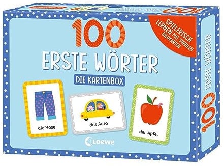 100 erste Wörter - Die Kartenbox: Spielerisch Lernen mit stabilen Bildkarten - Sprechen Lernen für Kleinkinder ab 18 Monaten