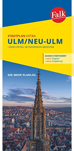 Falk Stadtplan Extra Ulm, Neu-Ulm 1:20 000: mit Ortsteilen von Blaustein, Elchingen, Erbach, Illerkirchberg, Nersingen (Falk Stadtplan Extra Standardfaltung - Deutschland)