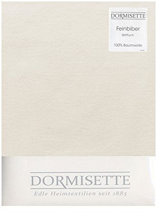 Dormisette Biber Bettlaken zum Auflegen 150x250 cm Farbe: Natur