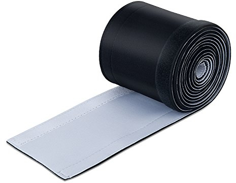 Meersee Kabelkanal Flexibel Kabelmanagement Kabelschlauch Kabel Verstecken 3m Kabelschutz Neopren Stoff Kabel Organizer Kabelrohr Zuschneidbar Schwarz Weiß für Schreibtisch, TV, PC, Kabelschutz Katze