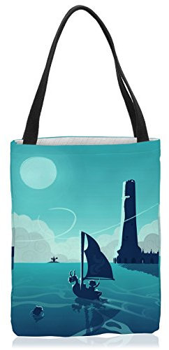 VOID Wind Link Tasche Einkaufs-Beutel Polyester Shopper Einkaufs-Tasche Bag Waker Hyrule Zelda, Polyestertasche Größe:Medium