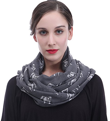 Lina & Lily écharpe tube snood à motif chien Bouledogue Bulldog Anglais