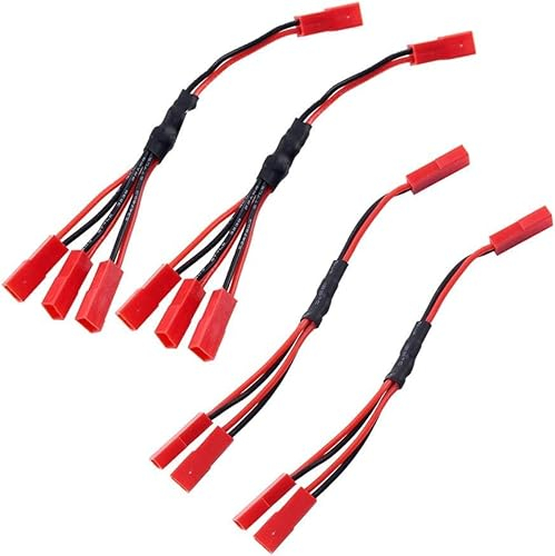 INJORA RC JST Stecker Female Connector ESC Batterie JST Connector Buchse Y Kabel für 1/10 RC Crawler TRX-4