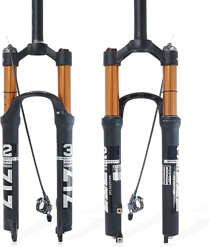 ZTZ MTB Magnesium-Legierung Luftfedergabel, Mountainbike Frontgabel, 25 cm Einbauhöhe (Remote Locking, 26)