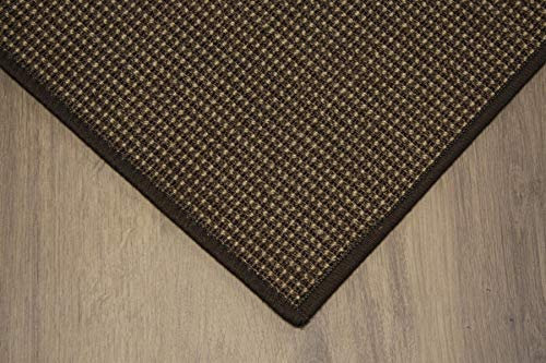 Sisalteppich umkettelt Gemustert Kaffee braun 100% Sisal gekettelt - Verschiedene Größen (150 x 200 cm)