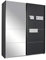 Rauch Möbel Steinheim Schwebetürenschrank Grau Metallic mit Spiegel inkl. Garderoben-Accessoires, 2-türig, Zubehörpaket Basic 2 Einlegeböden, 2 ausziehbare Kleiderstangen BxHxT 181x197x59 cm