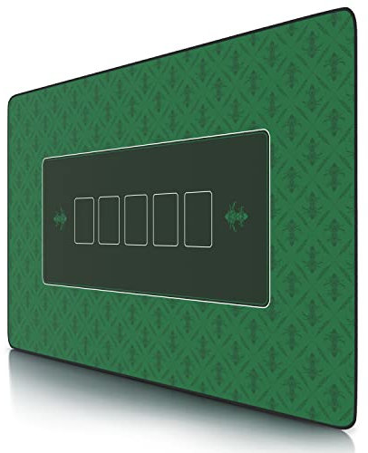 CSL XXL Poker Mat – 1000 x 600 mm - XXL mousepad - table mat large size - rubber base for stable grip on smooth surfaces – green