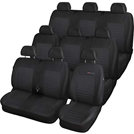 Mossa - Maßgeschneiderte Sitzbezüge Auto kompatibel mit VW Volkswagen Transporter T6 Van (2015-2019) - Autositzbezüge Schonbezüge für Autositze - E4 3