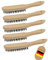 Novatool 5X Drahtbürsten I 4-reihig I 27 cm lang I mit Holzgriff I Bremssattelbürsten Grill Drahtbürsten Kratzbürsten Metallbürsten Handdrahtbürsten Set Fugenbürste Unkrautbürste