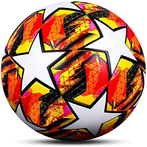 CNSTZX® Ballon de Football en Fusion Taille Officielle Taille 5, Ballons de Foot équipe Sport Formation Training Ligue Balles Futbol Bola, Professionnel World Cup Enfant Adultes (A)