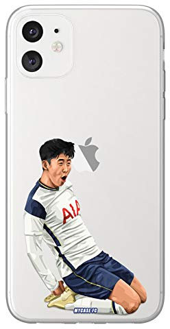 MYCASEFC Personalised Tottenham Son iPhone SE 2020 Football Silicone Case for Smartphone, Customised and Made in France