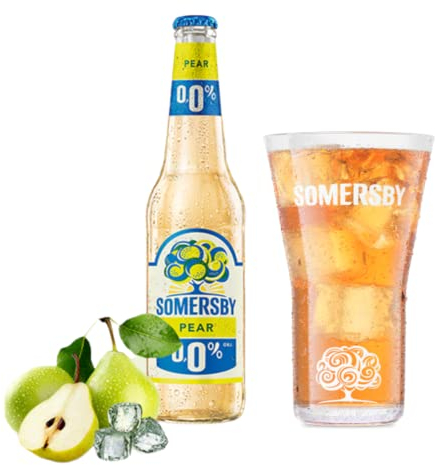 Somersby Birne alkoholfrei, das erfrischende Sommergetränk als 6,12 und 24 Flaschenpaket erhältlich (24)