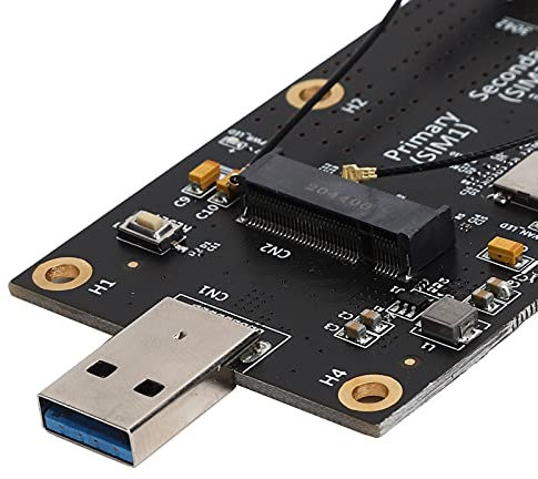 Adaptador M.2 a USB 3.0 3042/3052 Tarjeta M.2 Key B con Tarjeta Nano SIM NGFF (M.2) a USB3.0 con Antena 2.4G / 5G Tarjeta de Red para M.2 Key B Tamaño de Tarjeta del Tipo 3042/3052