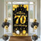 70. Geburtstag Deko, Geburtstagsbanner 70, Deko 70 Geburtstag Mann Frau, Schwarz Gold Geburtstag Banner 70, 70 Schild Hintergrund zum Geburtstagsfeier Dekoration (Schwarzgold 70.)