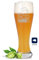 JUNIWORDS Weizenbierglas mit Gravur, Silhouette Lokomotive, Bierglas