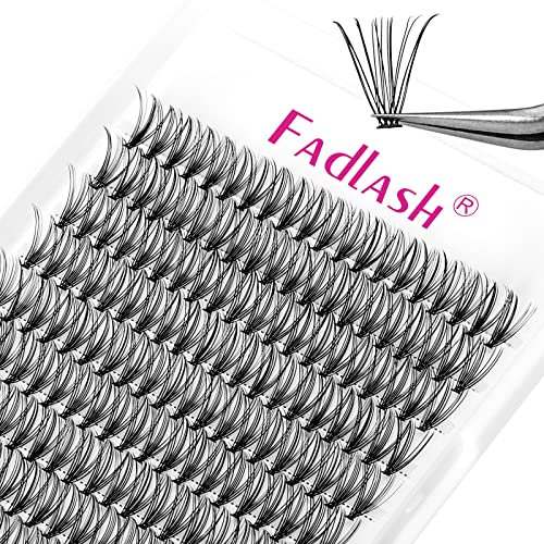 Fadlash Faux Cils Extension Cils 0.07 D Cornée 12mm 20D Individuels Cils Cluster DIY Volume Russe Cils Réutilisables