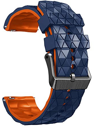 KINKUUN Bracelet Compatible avec HUAWEI WATCH 3(3 pro/GT2 46MM/GT3 46MM) avec Samsung Galaxy Watch 3 45mm Watch Bracelet de Montre.(bleu nuit orange)