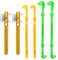 Realure 6 fascette per nodi da pesca, con affilatore a gancio, per pesca in mare, accessori da pesca (metallo, verde, giallo)