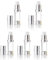 Airless Pump Bottles Pack of 5 empty Plastic Pump Travel Bottle Lotion Dispenser foundation cream gel cosmetics (Silver 7.5ml)