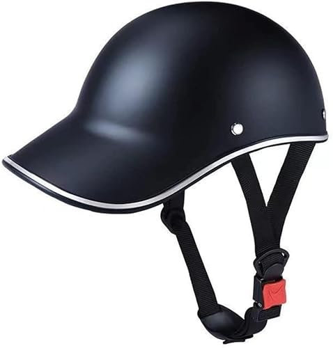 Kcolic Halbhelm Sommer Baseball Cap Style Motorrad Für Erwachsene Männer Frauen Jethelm Street Cruiser Jet Style Moped ATV Scooter Skull Cap Schirmmütze Helm ECE-Zertifiziert D