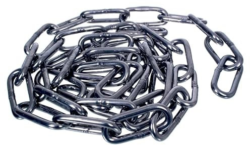 NAJDER Edelstahlkette 15m, Edelstahl Ketten, Sicherungskette, Kette Hängesessel, Absperrketten, Max 610kg, Langglied 4mm x 15m, DIN 763, Dicke 4mm, Edelstahl A4, Inox, AISI 316, Premium Qualität