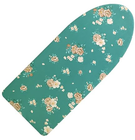 12 x 32 Small Tabletop Ironing Board Cover and Pad,3 Pairs of Hook and Loop Fastener Straps,Elastic Edges,2 Layers Mini Ironing Board Cover with Thick Padding