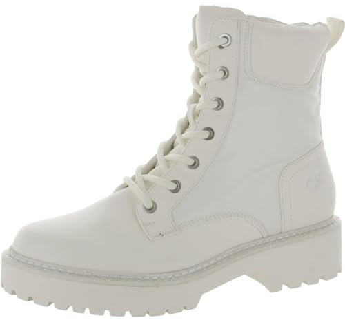 Calvin Klein Damen Sallon Stiefelette, Weiß 140, 38 EU