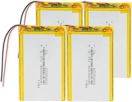 Li ION Polymer Battery 3.7v 4000mah 855080, Lithium Rechargeable High Capacity For Mp3 Mp4 Tablet,4PCS