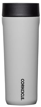 Corkcicle Commuter Cup Travel Mug with 360° Sip Lid, River Rock, 17 oz – Insulated Coffee Mug with Lid Keeps Beverages Cold 18 Hours, Hot 5 Hours – Cupholder Friendly & Spill-Proof Slim Tumbler