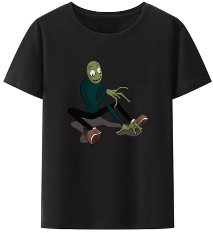 New Salad Fingers Spoons T Shirt Nightmare Halloween Rusty Hubert Cumberdale Nostalgia Creative Popular Unisex Clothing Tee Tops Black XL