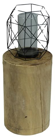 Rustikaler Holzstamm glatt ohne Rinde 30cm 16-20cm Durchmesser stehend zum Basteln für die Wohnung oder den Garten aus Nadelholz (Klein einzeln)