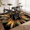 CCTSA 230 x 200 cm Schlagzeugteppich Drum Teppich | Schlagzeug Teppich | Schallschutz Teppich | Schallschutzmatte | Professionelles rechteckiges elektronisches Jazz Schlagzeug Kit | Drum Rug