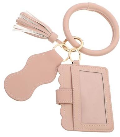 GALPADA Lippenstiftetui Mit Kartentasche Schlüsselanhänger-Charm-Armband Ideales Für Frauen
