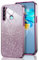 GOGME Glitter Coque pour Xiaomi Redmi Note 8 2021 Étui, Antichoc Housse Cadre Galvanisé TPU Paillettes/TransparentRésistant Aux Rayures Étui, Rose