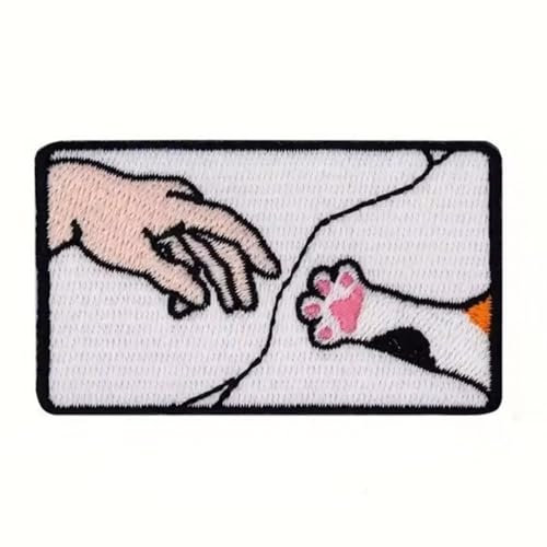Patches Klett, Lustige Katze Klett Patches Gestickte Klett Patches Moral Tactical Patch Aufnäher für Rucksäcke Hüte Jacken Jeans Taschen