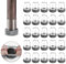 RCHYFEED 15-19mm Stuhlbeinkappen mit Filzpolstern Transparente Silikon, 24 STK Elastische Schutzkappen für Stuhlbeine Rund Gummi Stumm & Kratzfest, Stuhlbeinschoner mit Filz Filzgleiter