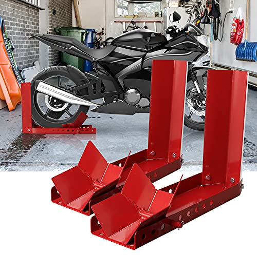 Yakimz Motorrad vorne Vorderradklemme, Radwippe Motorradwippe, Motorradständer Motorradklemme Radhalterung Wippe, Motorrad Transportständer für Anhänger Vorderrad Transportständer, 2 Stück