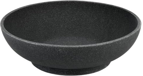 L'ARL GMVOI Large Decorative Bowl,Modern Handicraft Decorative Bowls for Home Decor,Decorative Fruit Bowl for Kitchen,Stylish Key Bowl for Entry Table - Artificial Stone Black