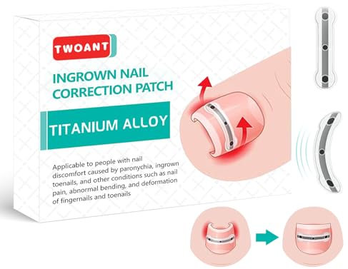 Ingrown Toenail Corrector Tool Set, Nail Correction Buckle, Toenail Correction Patch, Toenail Lifter, Designed for Ingrown Nail Repair (0.59/0.67/0.82 in 9 PCS)