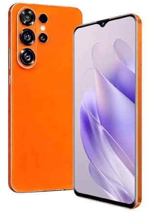 FOXIONO Téléphone débloqué, écran 6.52 Pouces, Double caméra, 2GRAM, 32GROM, Seulement 3G Network, Double SIM, Batterie intégrée, téléphone Android (Orange)