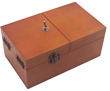 SDFGBNJK Nutzlose Box Aus Holz,Schaltet Sich Selbst Komplett Montiert Lustiges Spielzeug Leave Me Alone Maschine Echtholz Schreibtisch Dekoration Für Weihnachten Neujahr,2