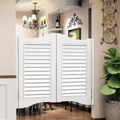KHLMSRXJ Porta a Battente Doppia Porta a Battente in Legno, Porta a Battente per Bar con persiane Interne, Porta divisoria per salottino Vintage, Porta a Battente in Stile Western Saloon a