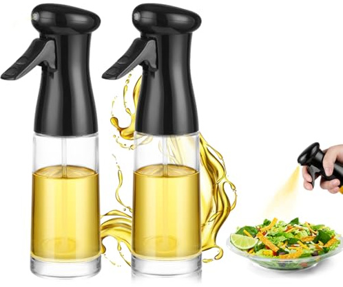 FRIBERG ölsprüher X 2, 200ml öl Sprühflasche öl Sprühflasche Zum Kochen Olivenöl Spray,öl Spray Für Grillen,Salat, Backen in Der Küche