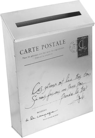 FIXOSHEE Vintage Wall Mount Iron Mailbox outside Letter Box American Style Mailbox